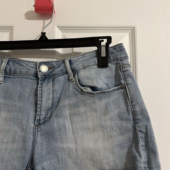 Articles of Society Jean Shorts Blue Women's 28 Mid Rise Cut Off Stretch Denim - Picture 2 of 9